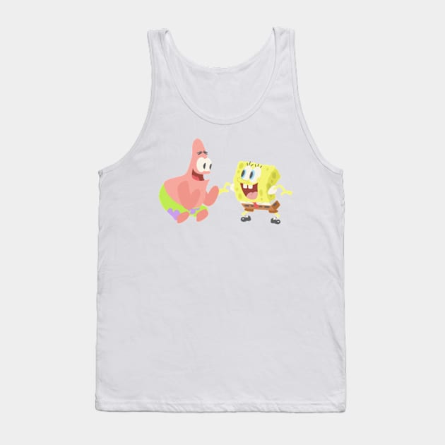 spongebob x patrick Tank Top by gray-cat